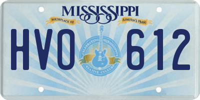 MS license plate HVO612