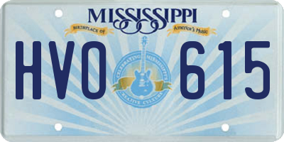 MS license plate HVO615