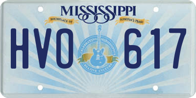 MS license plate HVO617