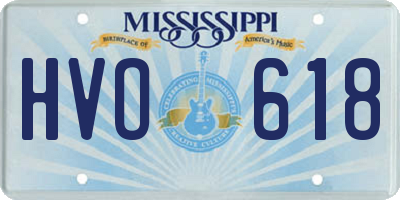 MS license plate HVO618
