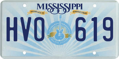 MS license plate HVO619