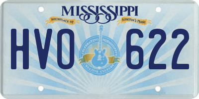 MS license plate HVO622