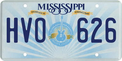 MS license plate HVO626