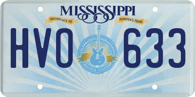MS license plate HVO633
