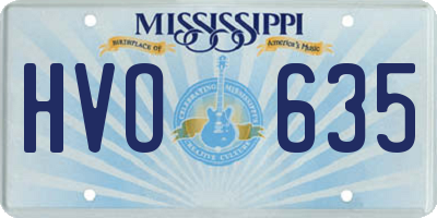 MS license plate HVO635