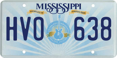 MS license plate HVO638