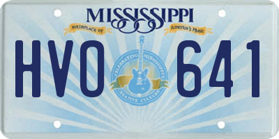 MS license plate HVO641