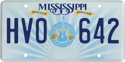 MS license plate HVO642