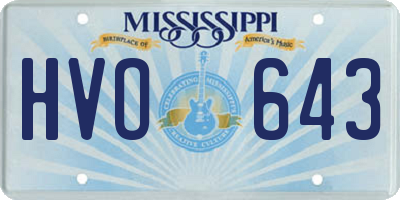 MS license plate HVO643