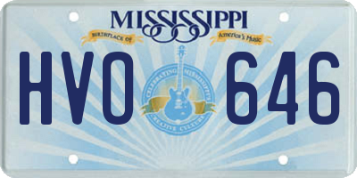 MS license plate HVO646