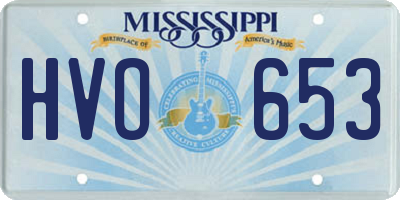MS license plate HVO653