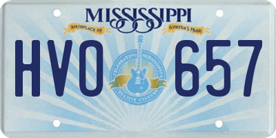 MS license plate HVO657