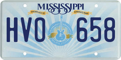 MS license plate HVO658