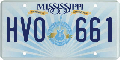 MS license plate HVO661