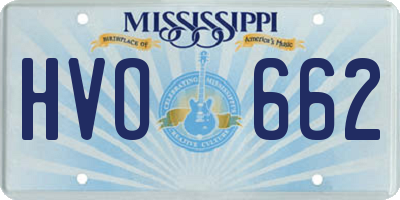 MS license plate HVO662
