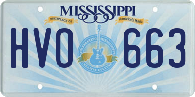MS license plate HVO663