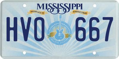 MS license plate HVO667