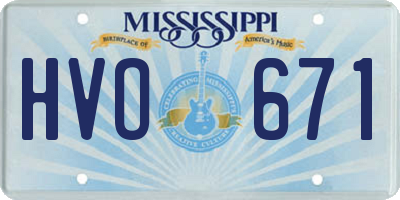 MS license plate HVO671