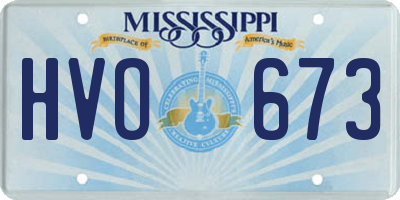 MS license plate HVO673