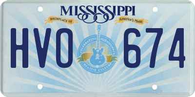 MS license plate HVO674
