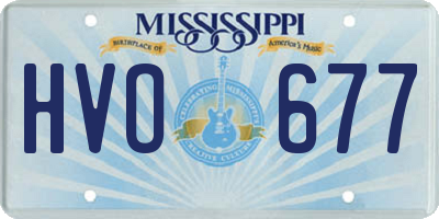 MS license plate HVO677