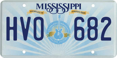 MS license plate HVO682