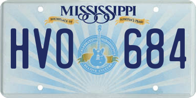 MS license plate HVO684