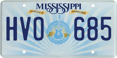 MS license plate HVO685