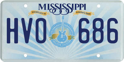 MS license plate HVO686