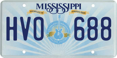 MS license plate HVO688