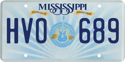 MS license plate HVO689