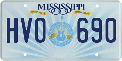 MS license plate HVO690