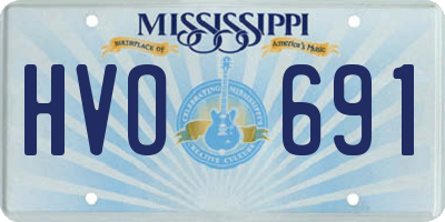 MS license plate HVO691