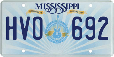 MS license plate HVO692