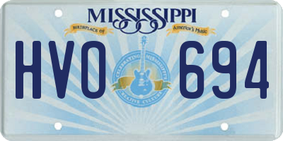 MS license plate HVO694