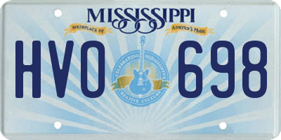 MS license plate HVO698