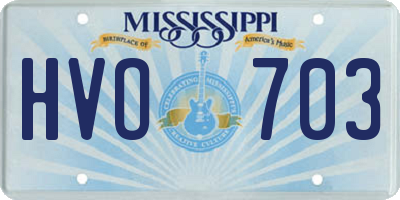 MS license plate HVO703
