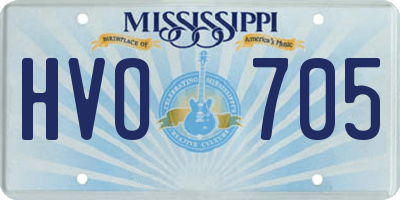 MS license plate HVO705