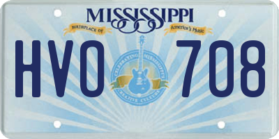 MS license plate HVO708