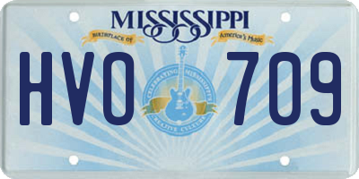 MS license plate HVO709