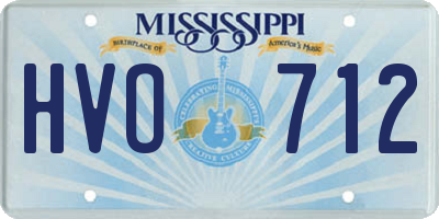 MS license plate HVO712