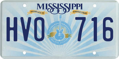 MS license plate HVO716