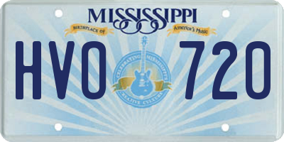MS license plate HVO720