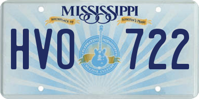 MS license plate HVO722