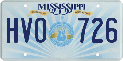 MS license plate HVO726