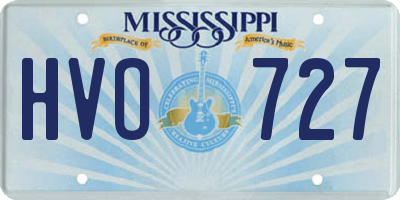 MS license plate HVO727