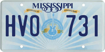 MS license plate HVO731