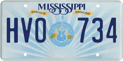 MS license plate HVO734