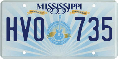 MS license plate HVO735