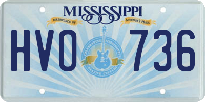 MS license plate HVO736